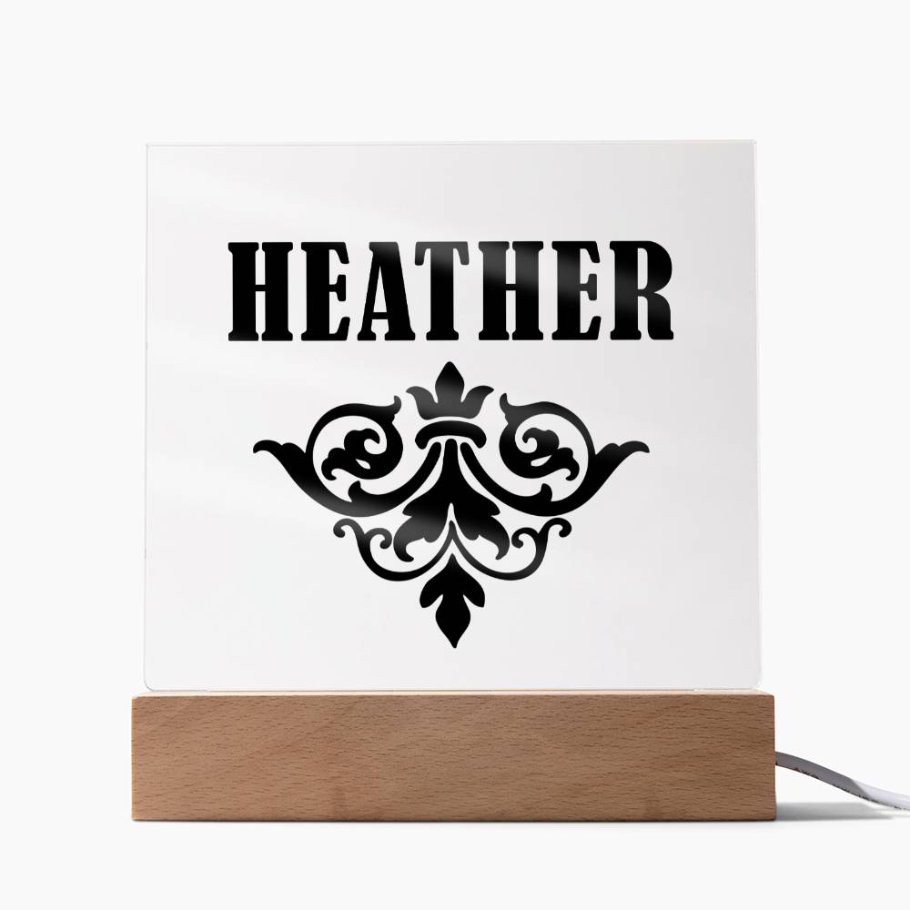 Heather v01 - Square Acrylic Plaque