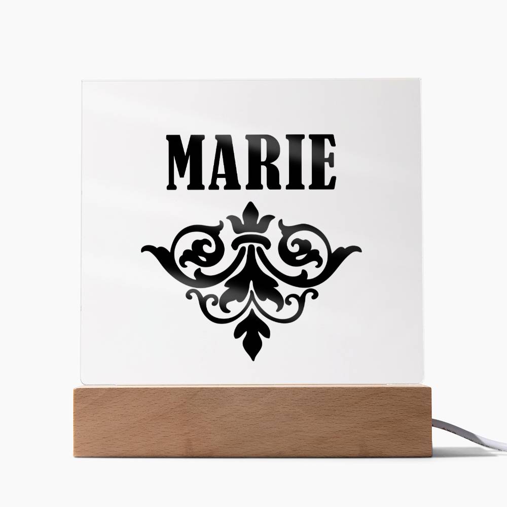 Marie v01 - Square Acrylic Plaque