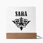 Sara v01 - Square Acrylic Plaque