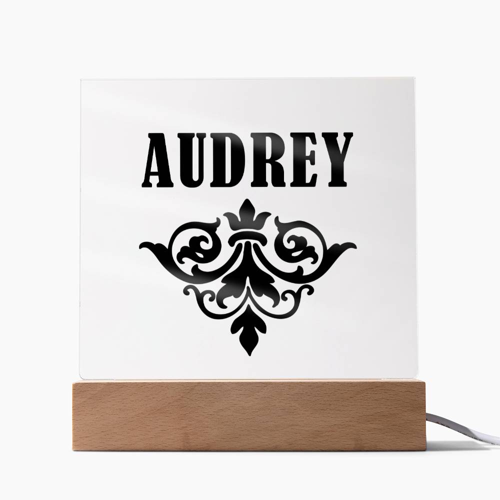 Audrey v01 - Square Acrylic Plaque