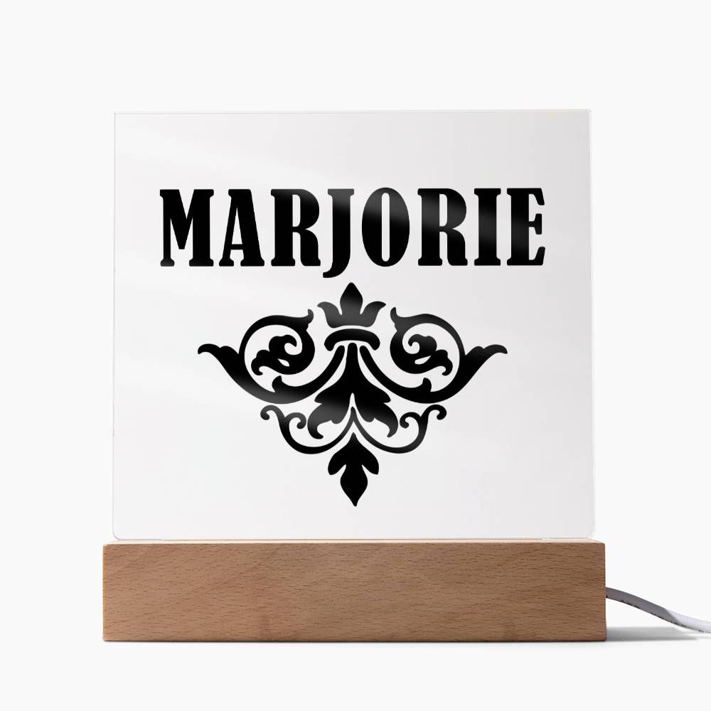 Marjorie v01 - Square Acrylic Plaque