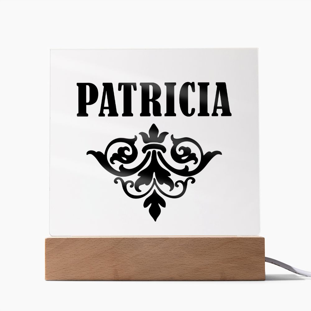 Patricia v01 - Square Acrylic Plaque