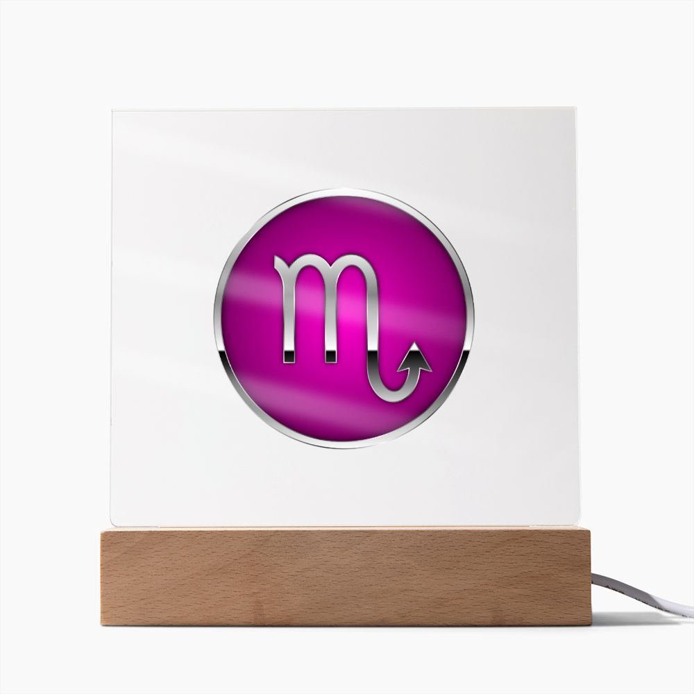 Zodiac Sign Scorpio v2 - Square Acrylic Plaque