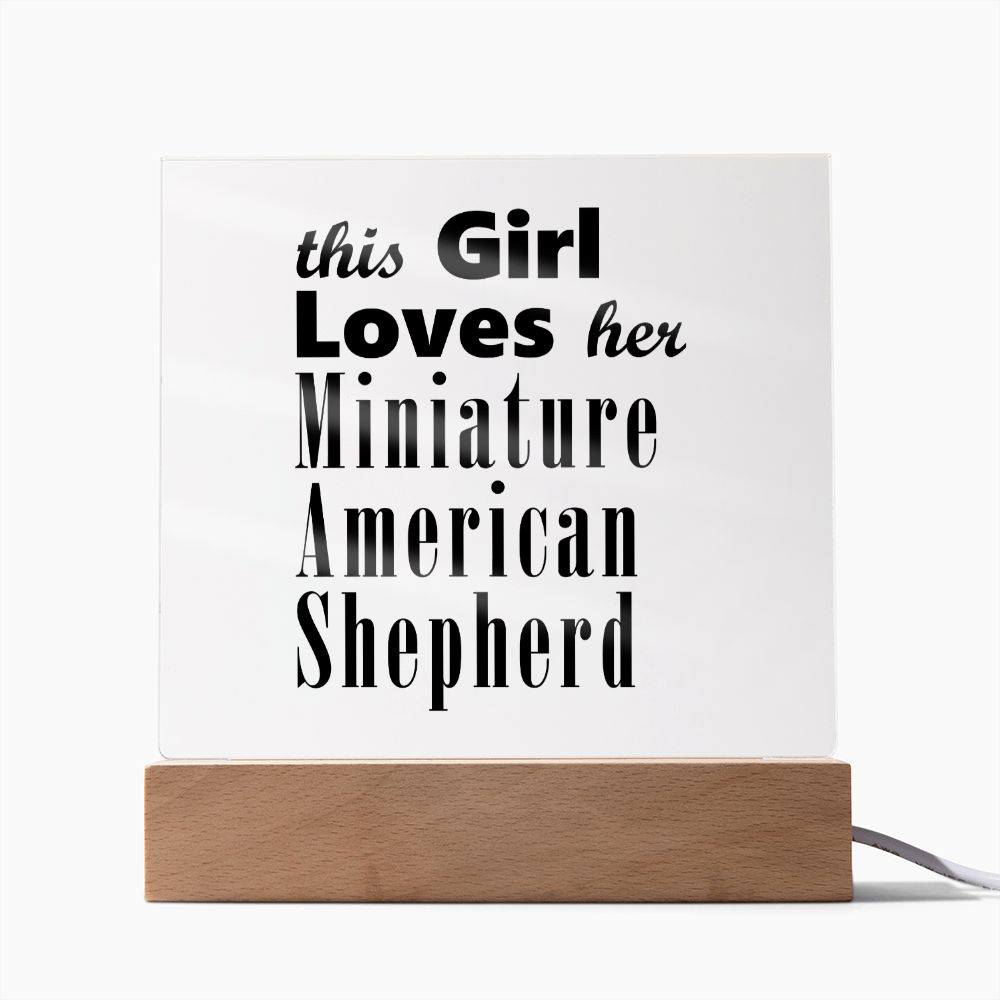 Miniature American Shepherd - Square Acrylic Plaque
