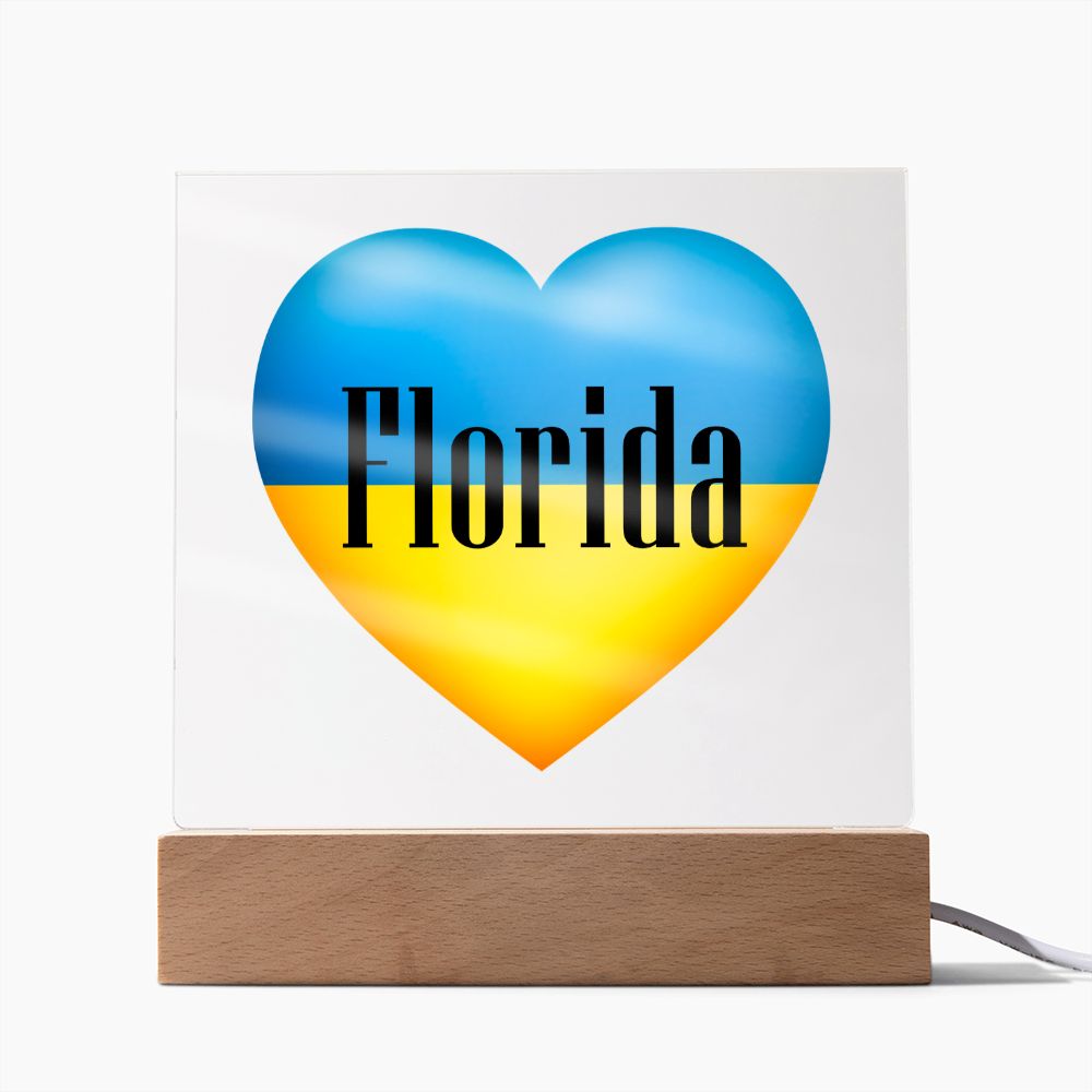Ukrainian In Florida - Square Acrylic Plaque