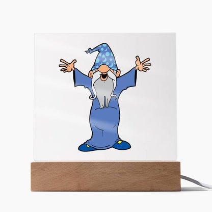 Wizard 01 - LED Night Light Square Acrylic Plaque