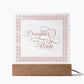Daughter of the Bride (Rose) - Square Acrylic Plaque