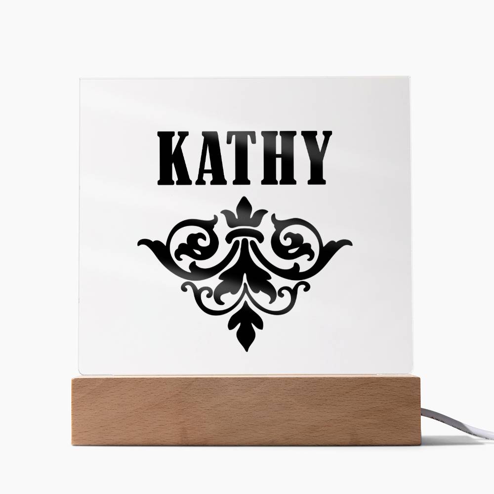 Kathy v01 - Square Acrylic Plaque