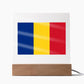Romanian Flag - Square Acrylic Plaque