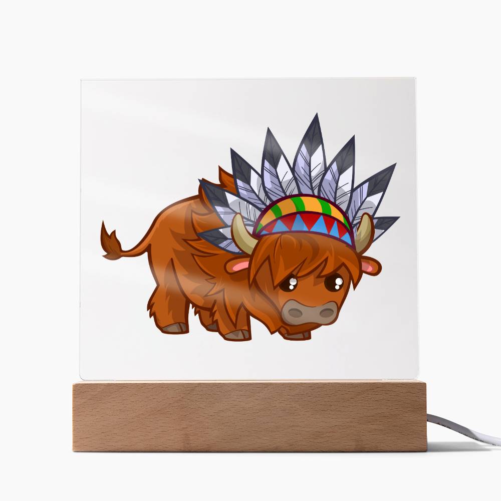Buffalo - LED Night Light Square Acrylic Plaque