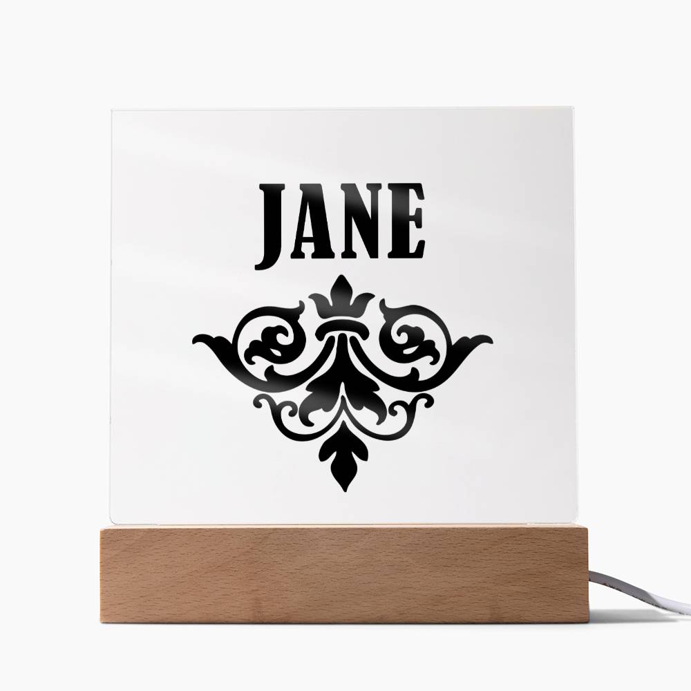 Jane v01 - Square Acrylic Plaque