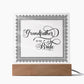 Grandfather of the Bride (Black) - Square Acrylic Plaque