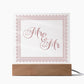 Mr & Mr (Rose) - Square Acrylic Plaque