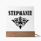 Stephanie v01 - Square Acrylic Plaque