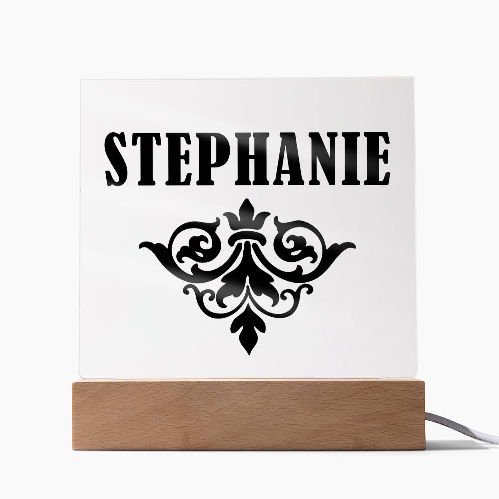 Stephanie v01 - Square Acrylic Plaque