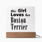 Boston Terrier - Square Acrylic Plaque