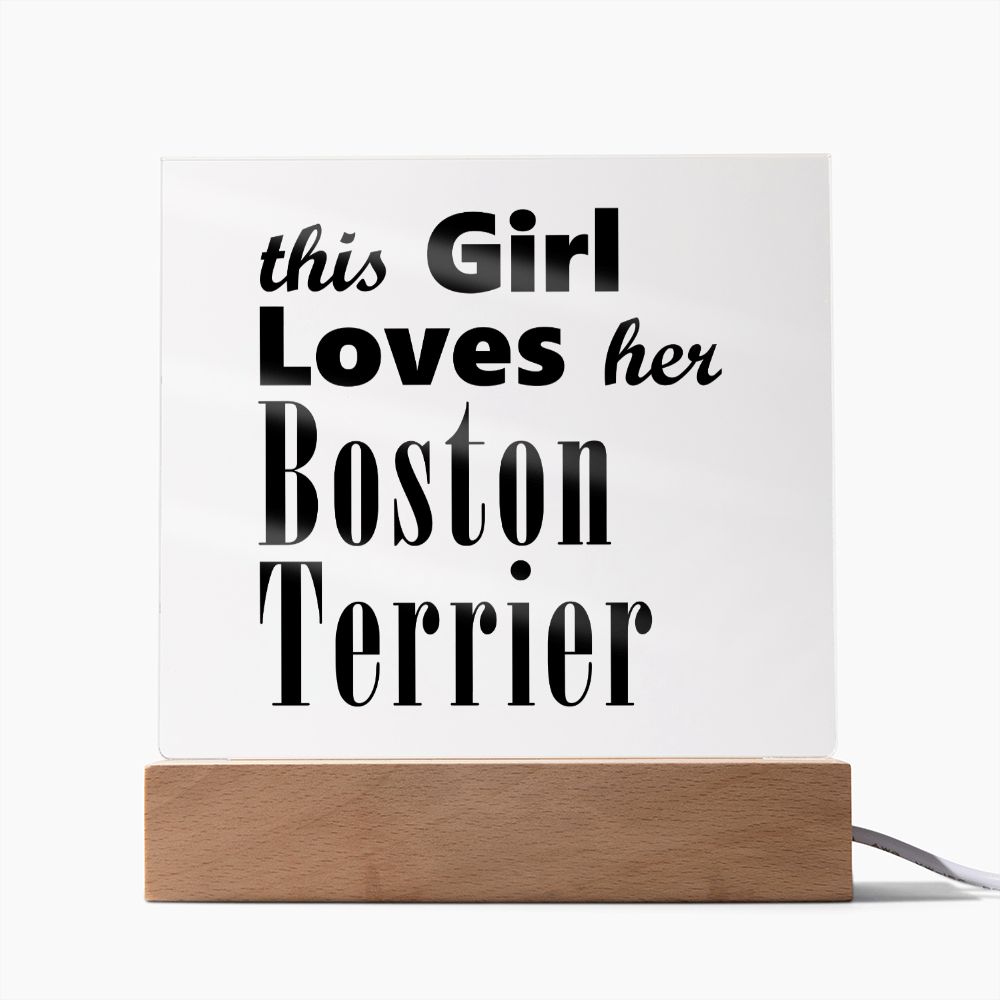 Boston Terrier - Square Acrylic Plaque