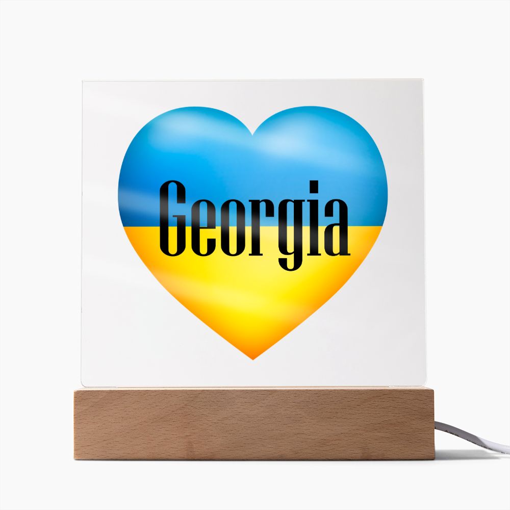 Ukrainian In Georgia - Square Acrylic Plaque