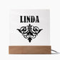 Linda v01 - Square Acrylic Plaque