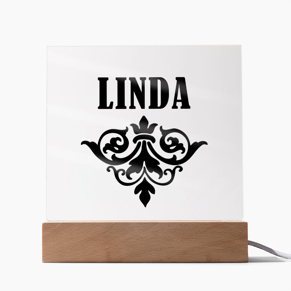 Linda v01 - Square Acrylic Plaque