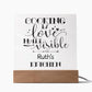 Ruth's Kitchen - Cooking Is Love - Square Acrylic Plaque