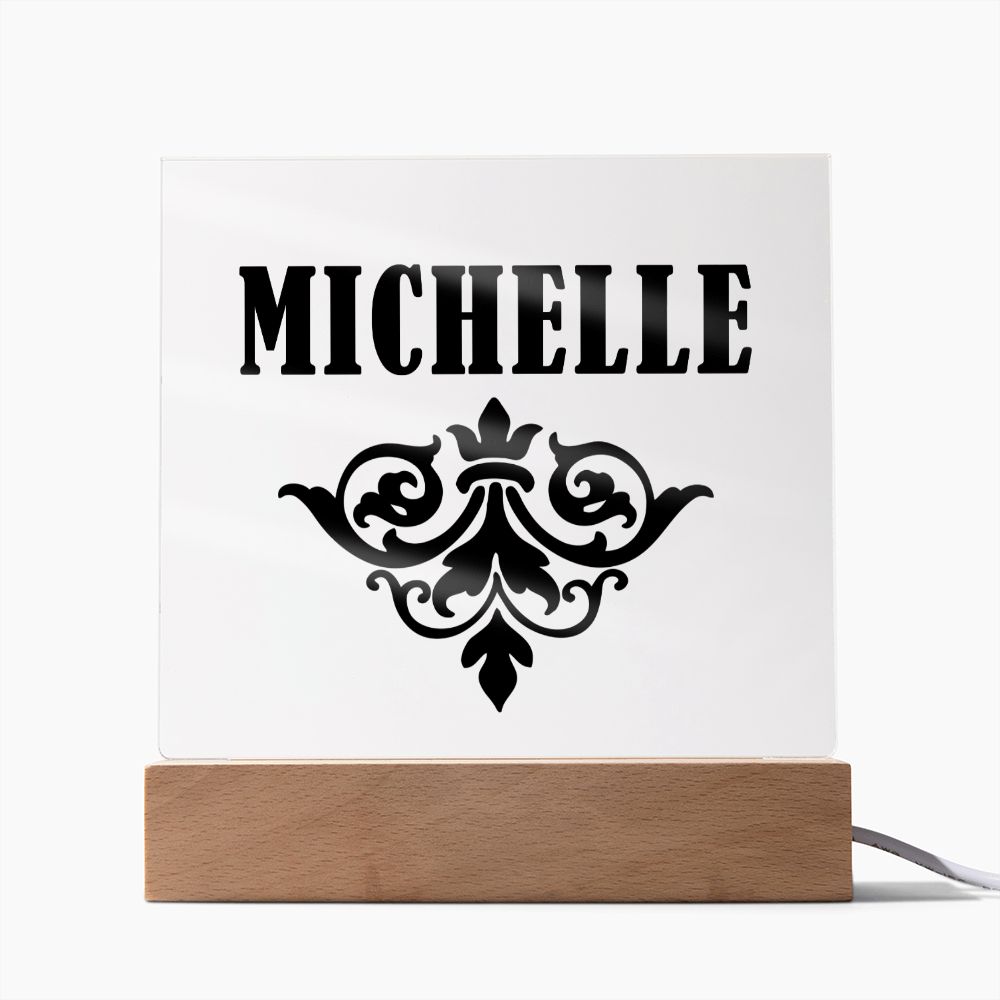 Michelle v01 - Square Acrylic Plaque