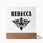 Rebecca v01 - Square Acrylic Plaque