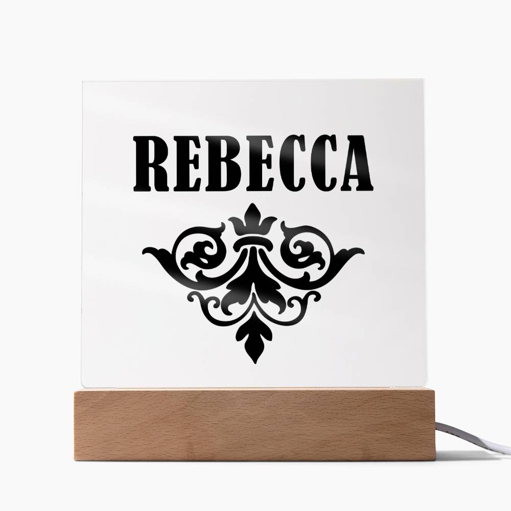 Rebecca v01 - Square Acrylic Plaque