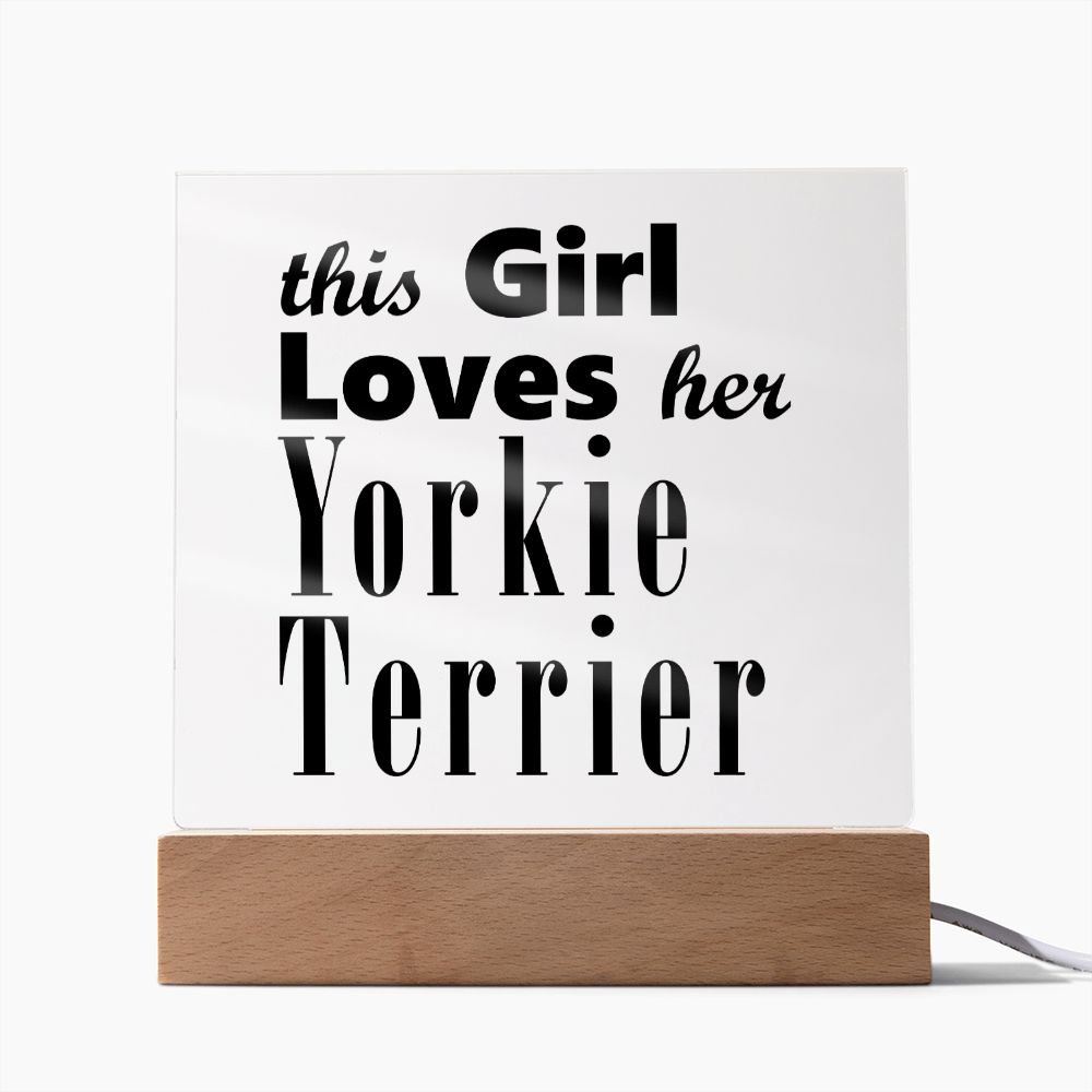 Yorkie Terrier - Square Acrylic Plaque