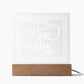Page Boy (White) - Square Acrylic Plaque
