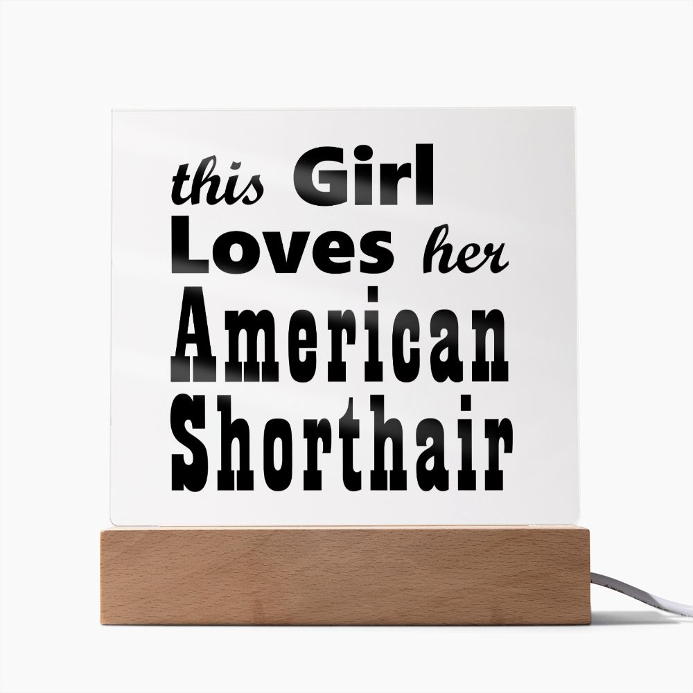American Shorthair - Square Acrylic Plaque