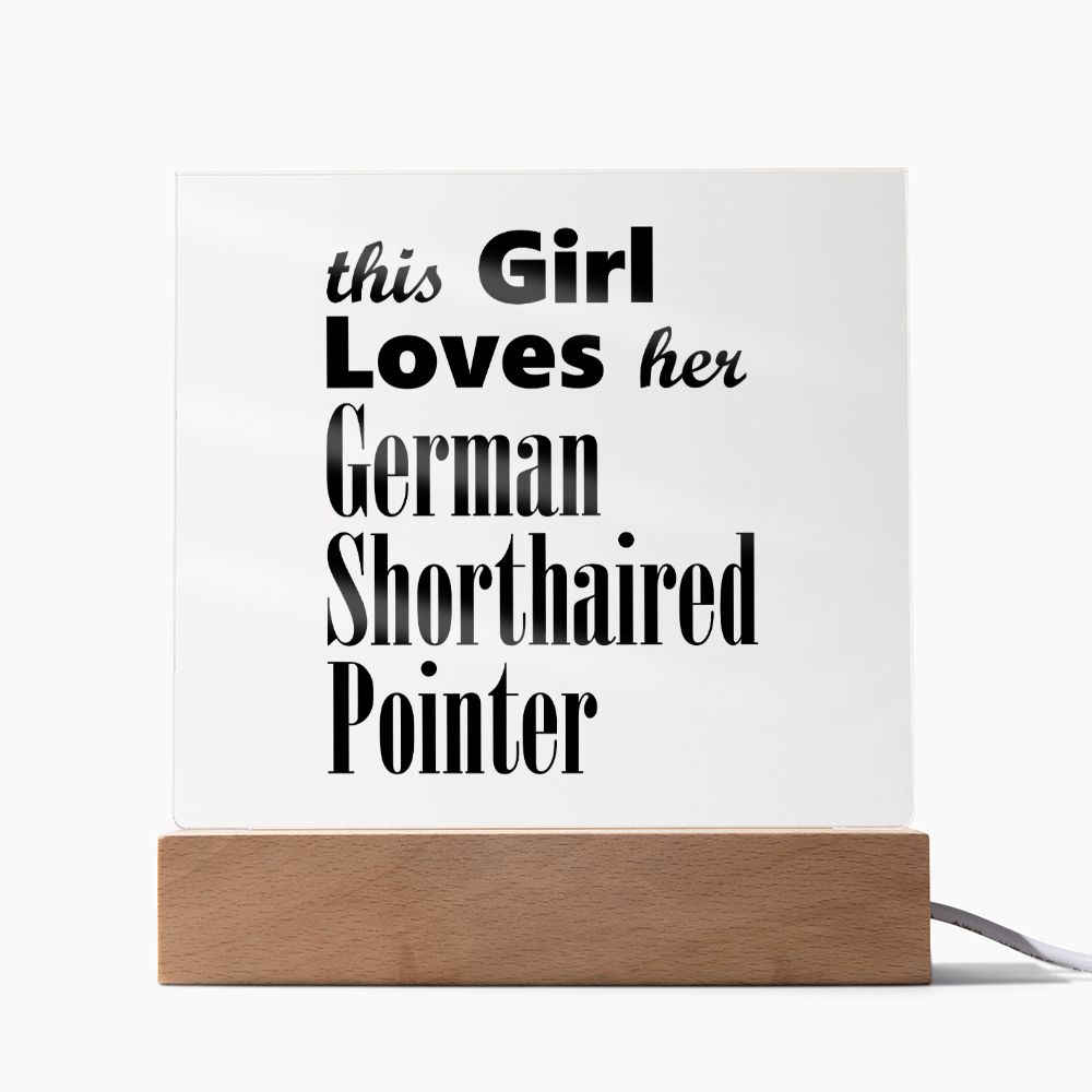 German Shorthaired Pointer - Square Acrylic Plaque