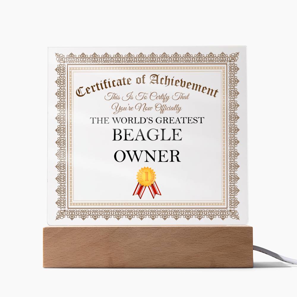 World's Greatest Beagle Owner - Square Acrylic Plaque