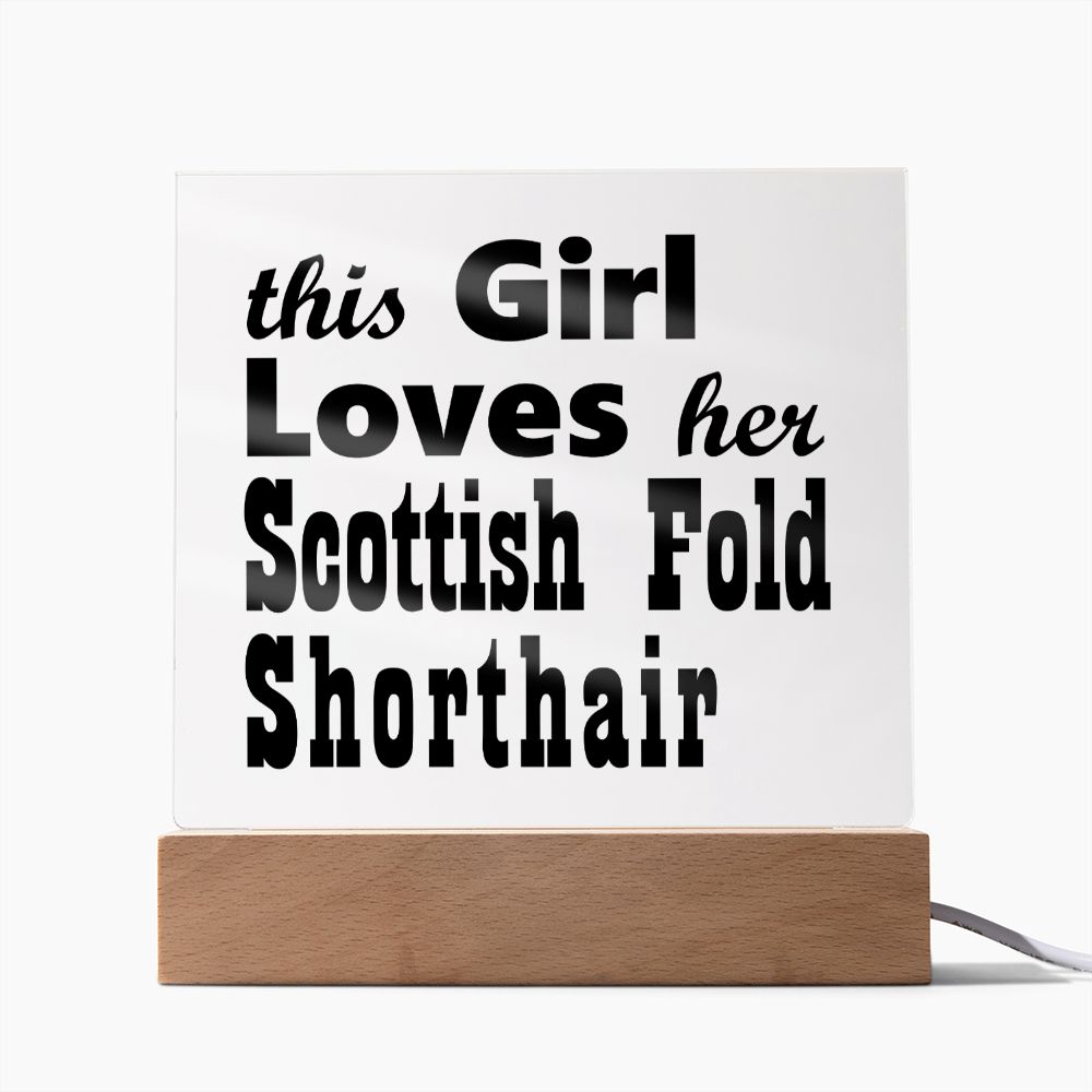 Scottish Fold Shorthair - Square Acrylic Plaque