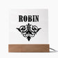 Robin v01 - Square Acrylic Plaque