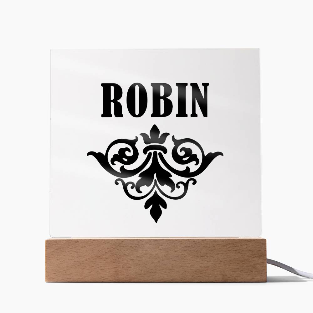 Robin v01 - Square Acrylic Plaque