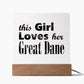 Great Dane - Square Acrylic Plaque