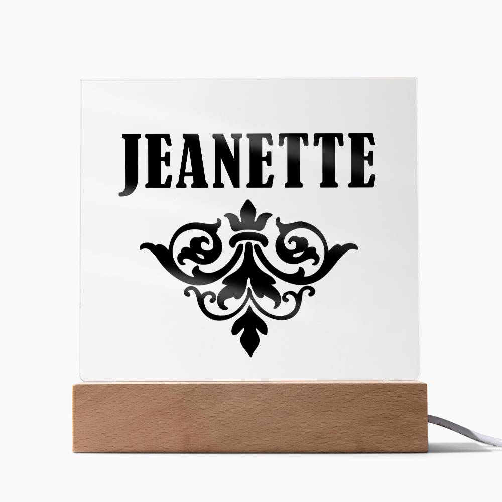 Jeanette v01 - Square Acrylic Plaque