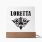 Loretta v01 - Square Acrylic Plaque