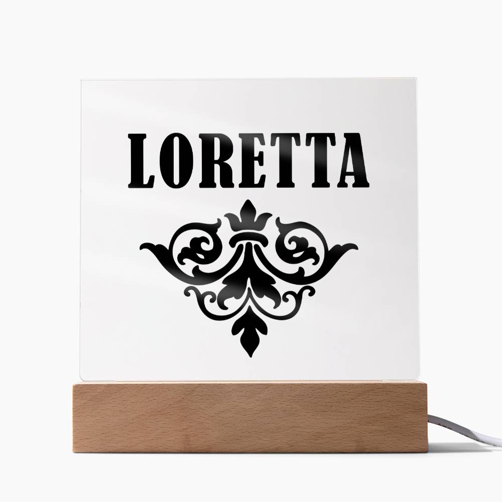 Loretta v01 - Square Acrylic Plaque