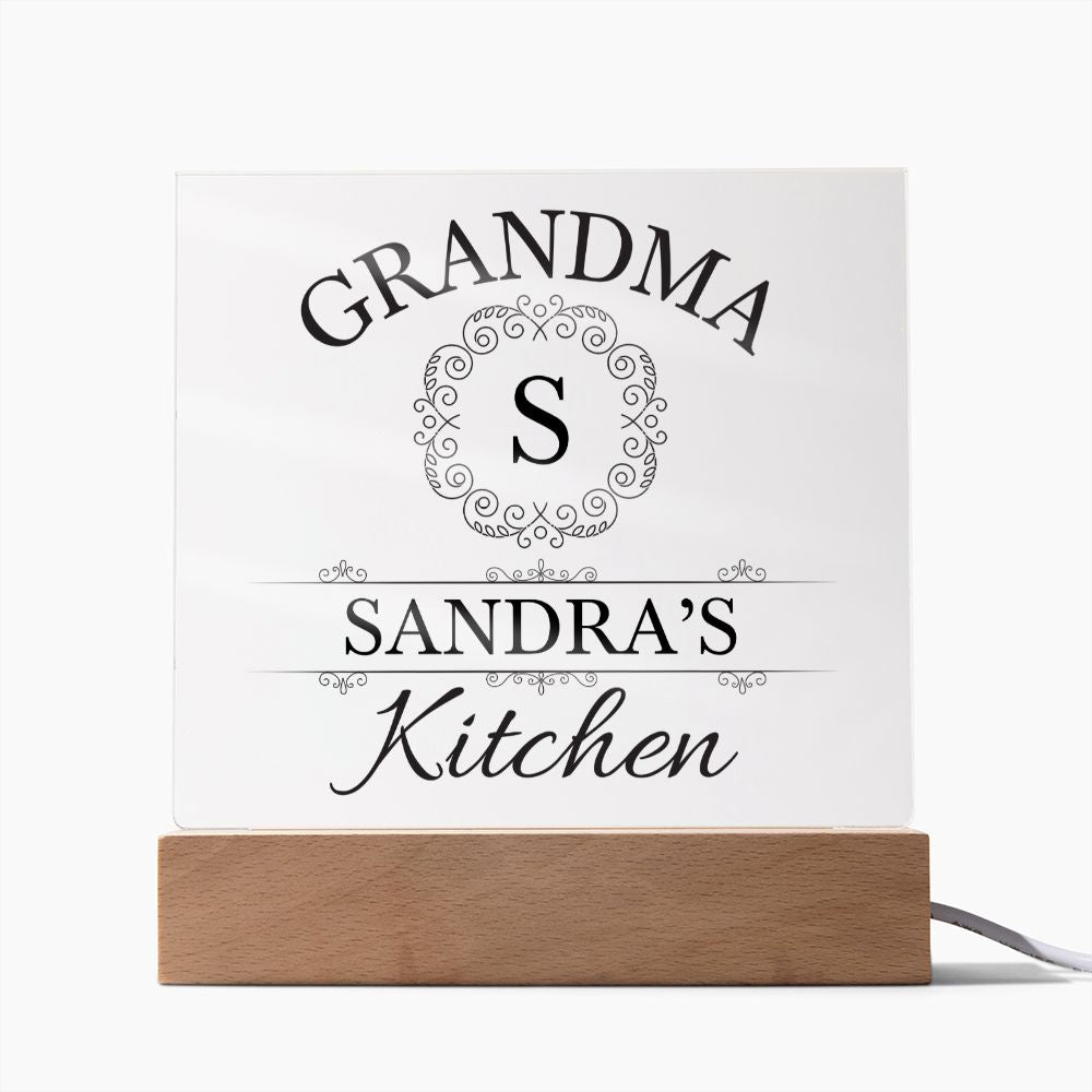 Grandma Sandra's Kitchen - Square Acrylic Plaque