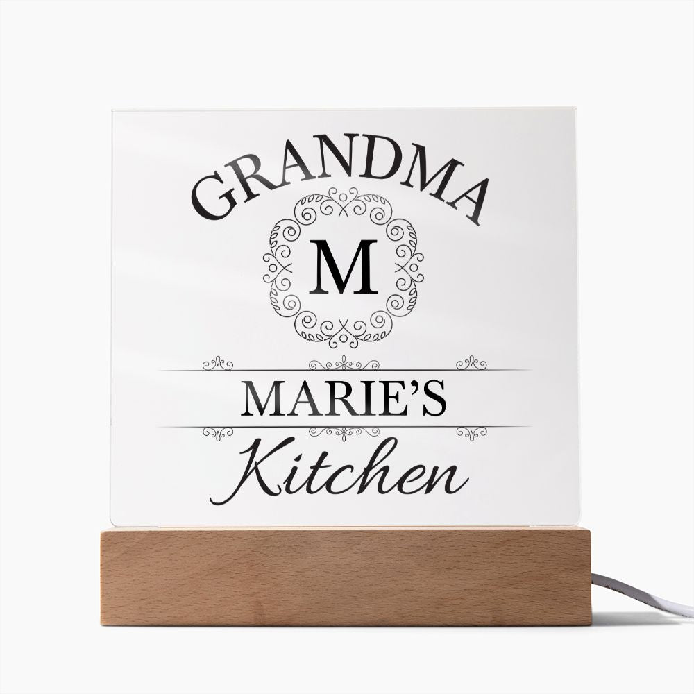 Grandma Marie's Kitchen - Square Acrylic Plaque