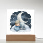 Sweet Dreams Baby Boy (Watercolor) 02 - LED Night Light Square Acrylic Plaque