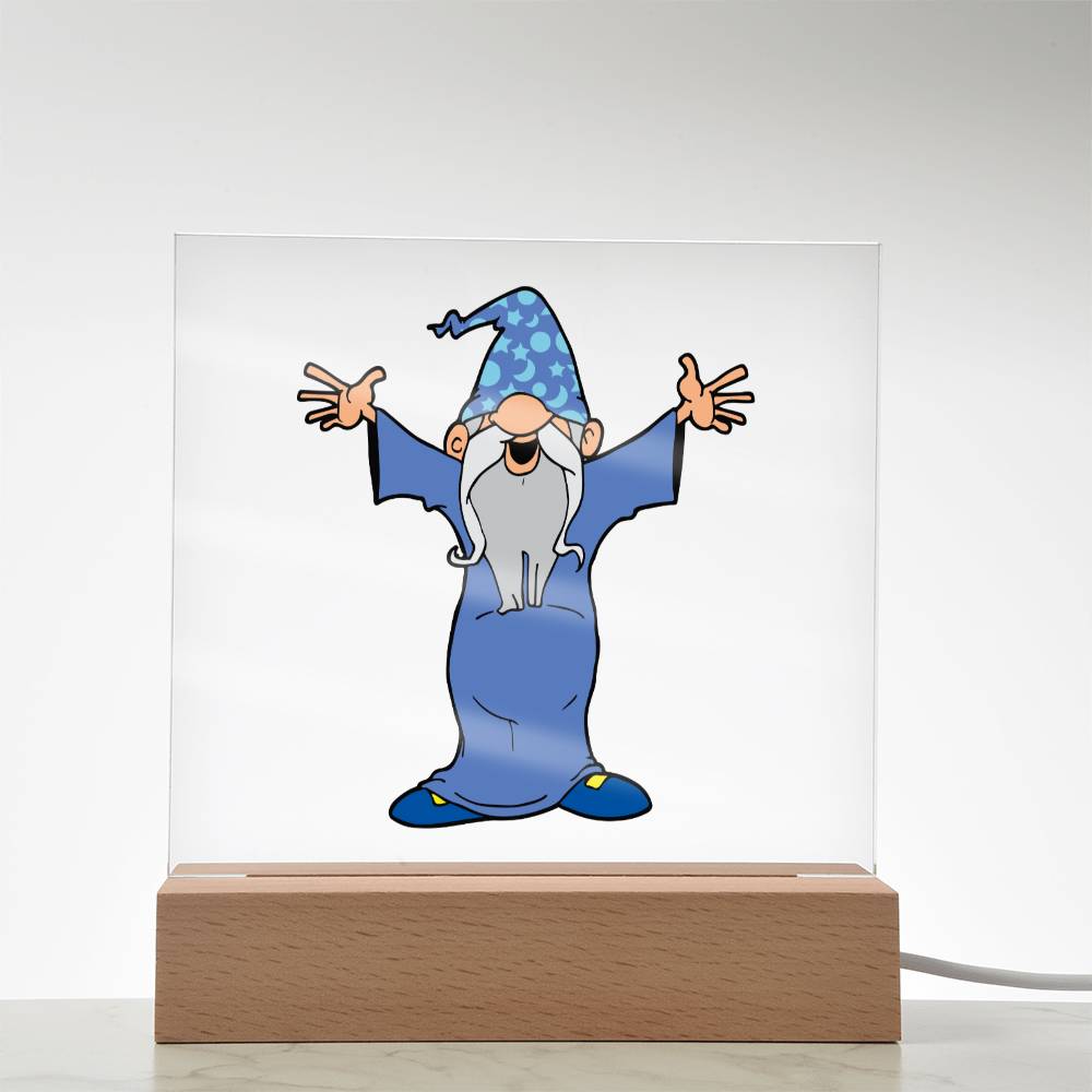 Wizard 01 - LED Night Light Square Acrylic Plaque