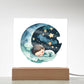 Sweet Dreams Baby Boy (Watercolor) 07 - LED Night Light Square Acrylic Plaque