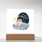 Sweet Dreams Baby Boy (Watercolor) 06 - LED Night Light Square Acrylic Plaque