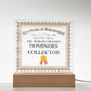 World's Greatest Dominoes Collector - Square Acrylic Plaque With USB Corded LED Base