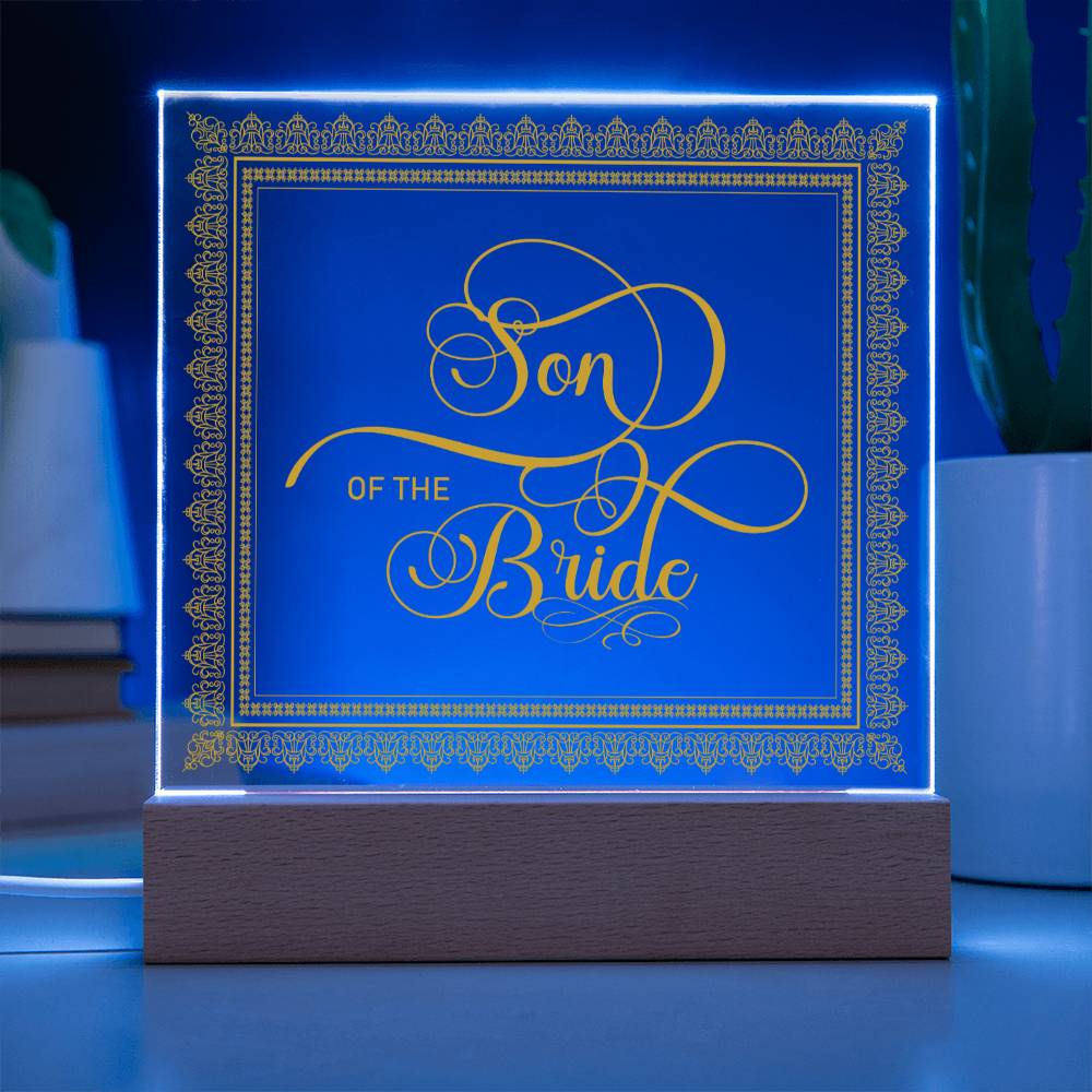 Son of the Bride (Gold) - Square Acrylic Plaque