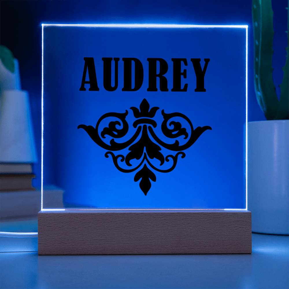 Audrey v01 - Square Acrylic Plaque