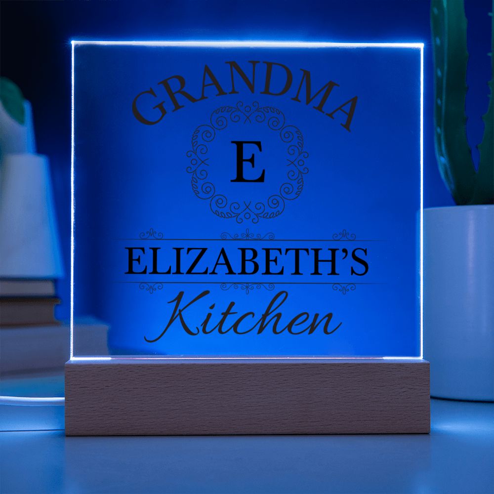 Grandma Elizabeth's Kitchen - Square Acrylic Plaque